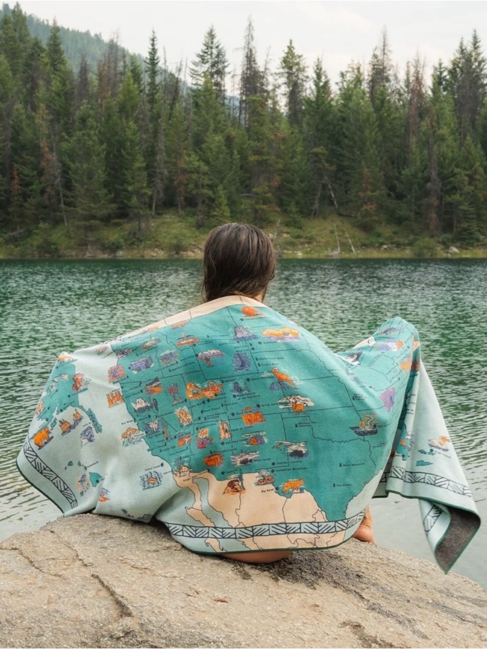 Nomadix Original Towel: National Parks and Monuments Map